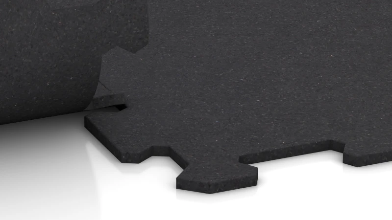 Connexion puzzle découpée sans chanfrein