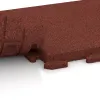 Le gros plan sur le système de connexion des revêtements de sol WARCO 1387 - Dalles pour allées Classic en couleur Rouge brique. Les dimensions 500 x 500 x 40 mm.