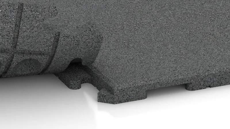 Connexion puzzle dissimulée avec chanfrein arrondi