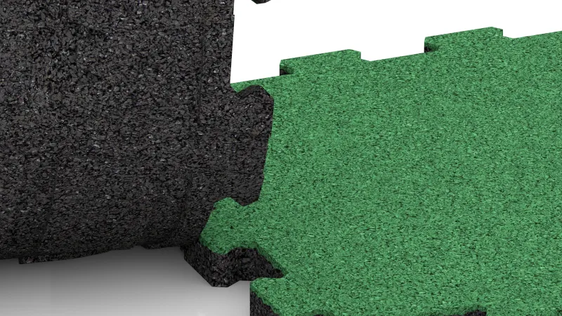 Ausgeschnittene Puzzleverbindung ohne Fase