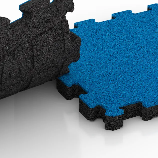 Le gros plan sur le système de connexion des revêtements de sol WARCO 5237 - Dalle plage de piscine sans joints en couleur Bleu ciel. Les dimensions 306 x 306 x 30 mm.