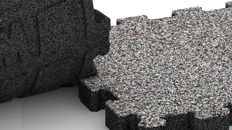 Connexion puzzle découpée sans chanfrein
