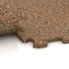Großaufnahme vom Verbindungssystem von WARCO-Boden 0962 - Fitnessboden Kompakt im Farbdesign Terra Cotta. Abmessungen 485 x 485 x 16 mm | 0,235 m².