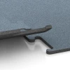 Großaufnahme vom Verbindungssystem von WARCO-Boden 6160 - Fitness Performance Elite Trainingsboden im Farbdesign Altsilber. Abmessungen 100 x 100 x 1,5 cm | 1,00 m².