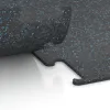Le gros plan sur le système de connexion des revêtements de sol WARCO 3766 - Revêtement sportif Fitness Performance Elite en couleur Bleu doux moucheté. Les dimensions .