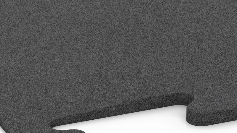 Ausgeschnittene Puzzleverbindung ohne Fase