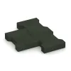 Le gros plan sur le système de connexion des revêtements de sol WARCO 3655 - Pavés en caoutchouc en couleur Vert gazon. Les dimensions 200 x 165 x 43 mm.