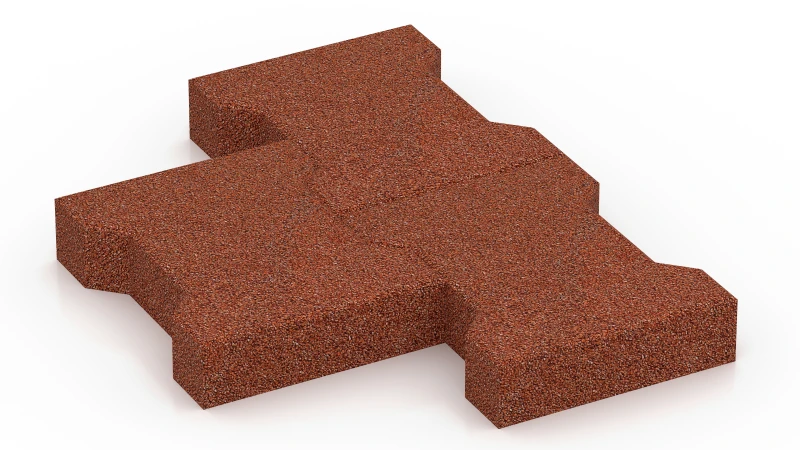 Assemblage en forme de demi-T – Pavé autobloquant