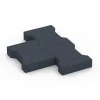 Großaufnahme vom Verbindungssystem von WARCO-Boden 7071 - Pflasterstein im Farbdesign Schiefergrau. Abmessungen 20 x 16,5 x 4,5 cm | 0,0278 m².
