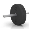 Le gros plan sur le système de connexion des revêtements de sol WARCO 6085 - Bumper Plate en couleur Anthracite. Les dimensions 10 kg | ø 45,4 x 5,85 cm.