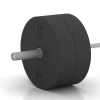 Le gros plan sur le système de connexion des revêtements de sol WARCO 6087 - Bumper Plate en couleur Anthracite. Les dimensions 20 kg | ø 45,4 x 11,38 cm.