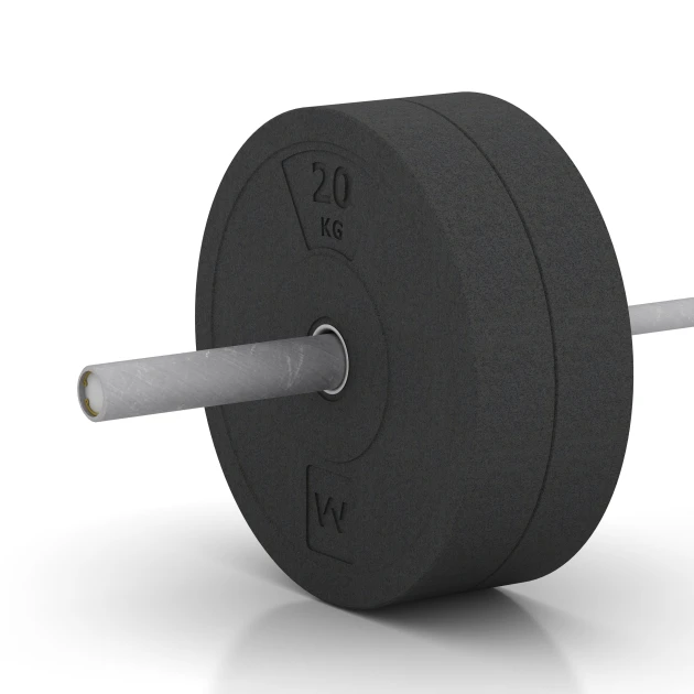 Großaufnahme vom Verbindungssystem von WARCO-Boden 6089 - Bumper Plate Slim im Farbdesign Anthrazit. Abmessungen 20 kg | ø 45,4 x 8,61 cm.
