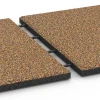 Großaufnahme vom Verbindungssystem von WARCO-Boden 6357 - Terrassenplatte Classic im Farbdesign Terra Cotta. Abmessungen 50 x 50 x 3 cm | 0,25 m².