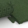 Großaufnahme vom Verbindungssystem von WARCO-Boden 7054 - Terrassenplatte Linea im Farbdesign Grasgrün. Abmessungen 50 x 50 x 3 cm | 0,25 m².