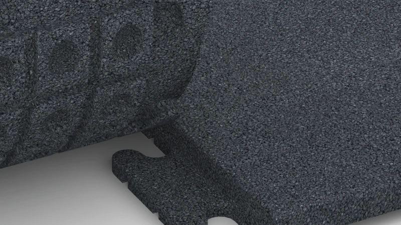 Verdeckte Puzzleverbindung mit runder Fase