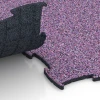 Le gros plan sur le système de connexion des revêtements de sol WARCO 6837 - Fitness Active dalle en couleur Lavande. Les dimensions 97,1 x 97,1 × 1,8 cm.