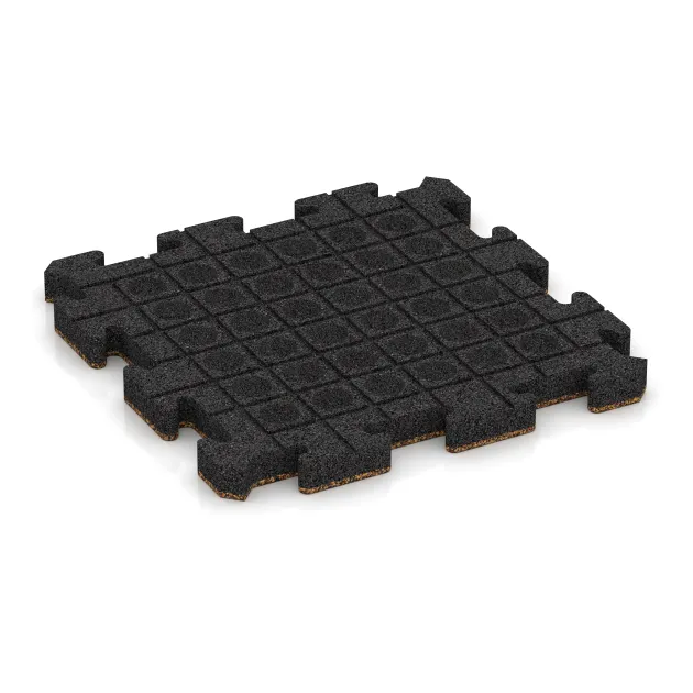 La vue du dessous ou de la face inférieure, c’est-à-dire la face inférieure de la pièce moulée WARCO 5903 - Dalle événementielle pour extérieur au format 500 x 500 x 40 mm.
