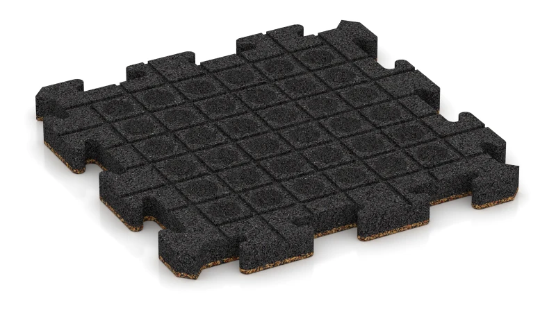 Canaux de drainage et dômes en disposition carrée