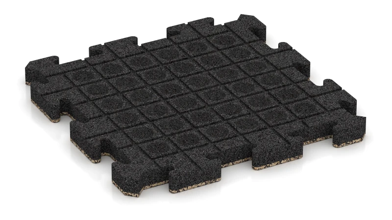 Canaux de drainage et dômes en disposition carrée