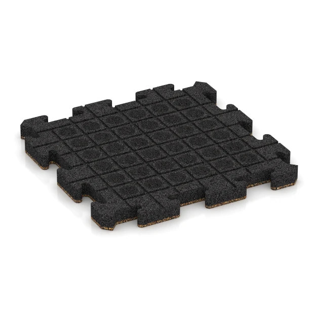Aufsicht auf die Unterseite, also die Bodenseite von WARCO-Formteil 2837 - Klickfliese im Format 50 x 50 x 4 cm | 0,25 m².
