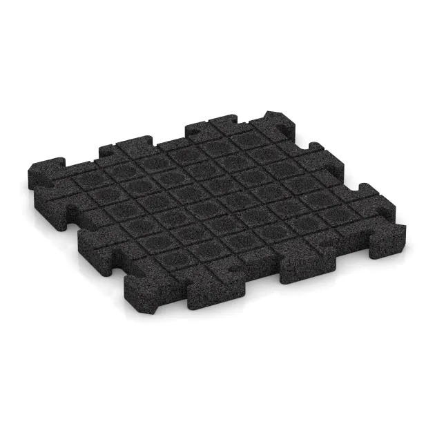La vue du dessous ou de la face inférieure, c’est-à-dire la face inférieure de la pièce moulée WARCO 4597 - Dalle événementielle pour extérieur au format 500 x 500 x 40 mm.