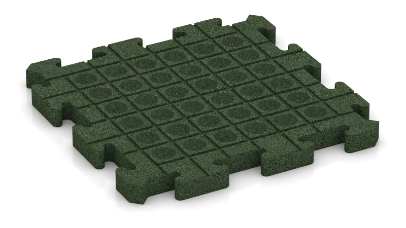 Canaux de drainage et dômes en disposition carrée