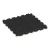 La vue du dessous ou de la face inférieure, c’est-à-dire la face inférieure de la pièce moulée WARCO 3419 - Tapis de Protection Fitness HD au format 1000 x 1000 x 40 mm.