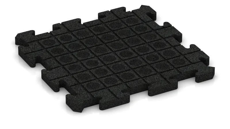 Quadratisch angeordnete Drainagekanäle und Kuppeln