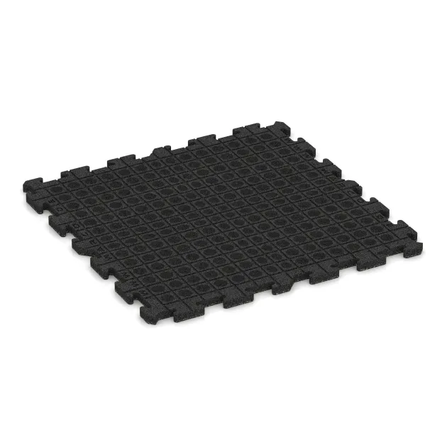 La vue du dessous ou de la face inférieure, c’est-à-dire la face inférieure de la pièce moulée WARCO 3282 - Revêtement sportif pour chiens HD au format 1000 x 1000 x 30 mm.