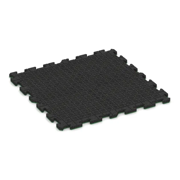 Aufsicht auf die Unterseite, also die Bodenseite von WARCO-Formteil 5827 - Indoor-Klickfliese im Format 1000 x 1000 x 30 mm.