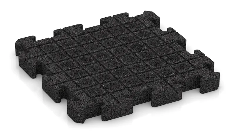 Canaux de drainage et dômes en disposition carrée
