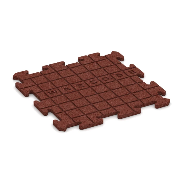 La vue du dessous ou de la face inférieure, c’est-à-dire la face inférieure de la pièce moulée WARCO 5686 - Revêtement de sol clipsable Indoor au format 50 x 50 x 1,8 cm | 0,25 m².