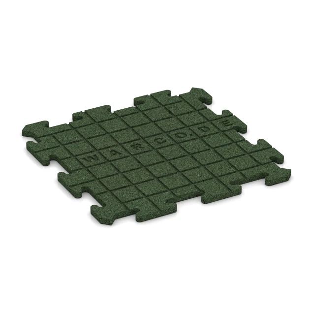 La vue du dessous ou de la face inférieure, c’est-à-dire la face inférieure de la pièce moulée WARCO 5687 - Revêtement de sol clipsable Indoor au format 50 x 50 x 1,8 cm | 0,25 m².