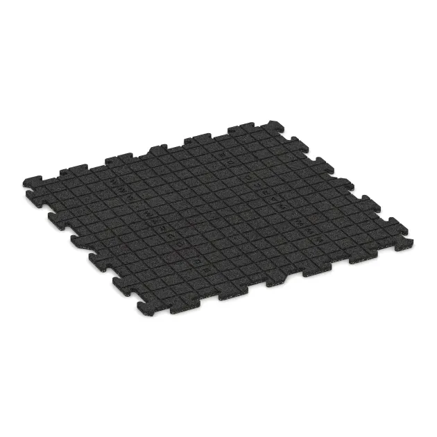 La vue du dessous ou de la face inférieure, c’est-à-dire la face inférieure de la pièce moulée WARCO 3925 - Dalle polyvalente pour chiens au format 1000 x 1000 x 18 mm.