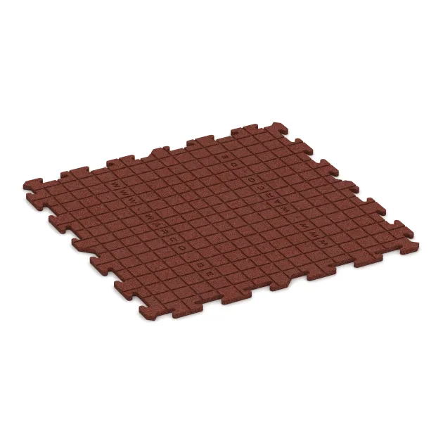 Aufsicht auf die Unterseite, also die Bodenseite von WARCO-Formteil 4244 - Sportboden‑Platte 1,8 cm im Format 1000 x 1000 x 18 mm.
