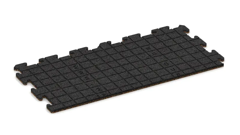 Entwässerungsrillen in quadratischer Anordnung - 4 mm tief