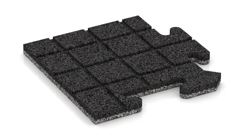 Entwässerungsrillen in quadratischer Anordnung - 4 mm tief