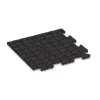 La vue du dessous ou de la face inférieure, c’est-à-dire la face inférieure de la pièce moulée WARCO 4800 - Dalle d’angle HD au format 485 x 485 x 18 mm.