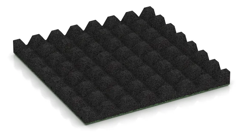 Struktur aus 28 mm hohen Pyramidenstümpfen