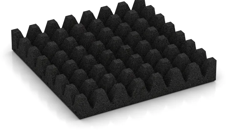 Struktur aus 50 mm hohen Pyramidenstümpfen