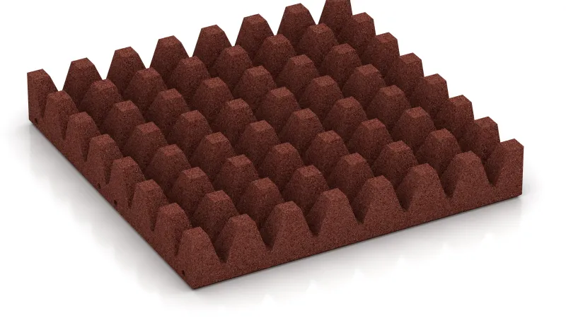 Struktur aus 50 mm hohen Pyramidenstümpfen