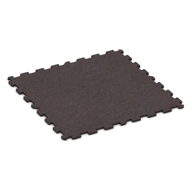 La vue du dessous ou de la face inférieure, c’est-à-dire la face inférieure de la pièce moulée WARCO 1126 - Sol de Fitness Compact au format 970 x 970 x 16 mm.