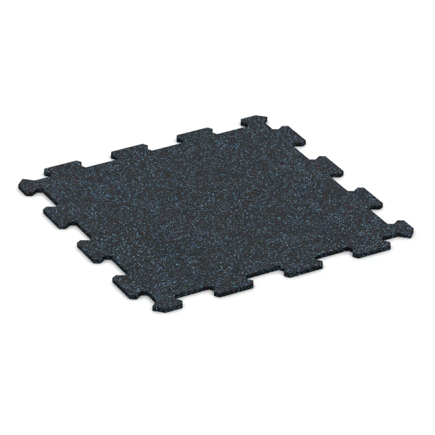 La vue du dessous ou de la face inférieure, c’est-à-dire la face inférieure de la pièce moulée WARCO 0917 - Sol de Fitness Compact au format 485 x 485 x 8 mm | 0,235 m².