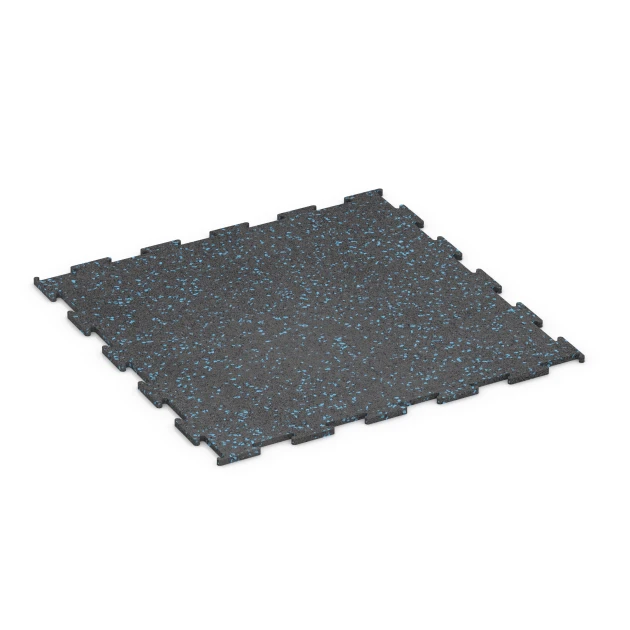 La vue du dessous ou de la face inférieure, c’est-à-dire la face inférieure de la pièce moulée WARCO 6457 - Sol de Fitness Compact au format 50 × 50 × 0,8 cm.