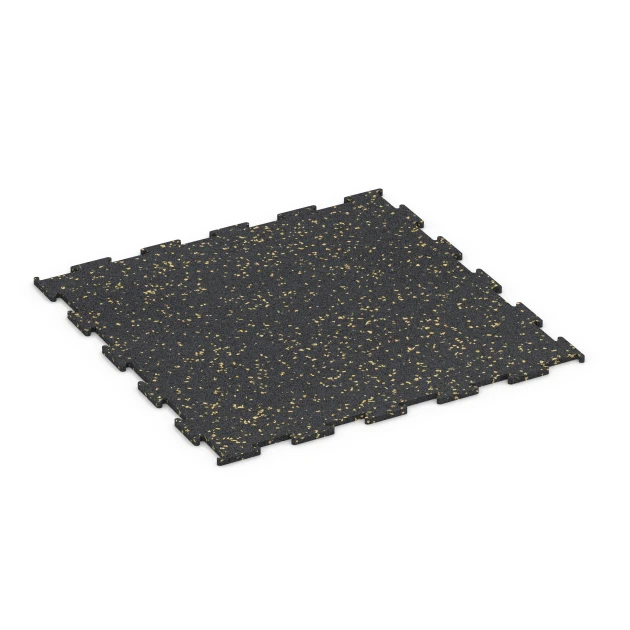La vue du dessous ou de la face inférieure, c’est-à-dire la face inférieure de la pièce moulée WARCO 6460 - Sol de Fitness Compact au format 50 × 50 × 0,8 cm.