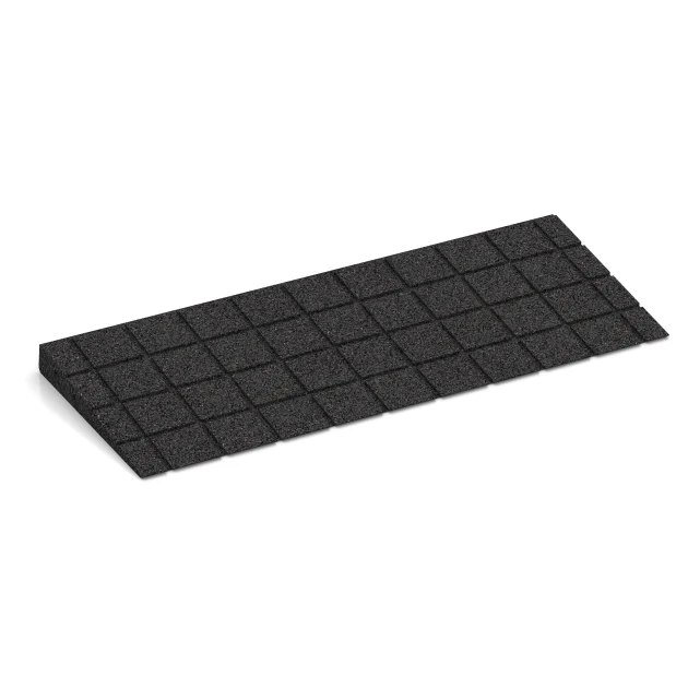 Aufsicht auf die Unterseite, also die Bodenseite von WARCO-Formteil 2468 - Übergangsrampe 75 cm im Format 75 x 30 cm | 8 < 45 mm.