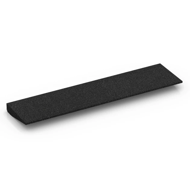 La vue du dessous ou de la face inférieure, c’est-à-dire la face inférieure de la pièce moulée WARCO 6598 - Rampe de seuil au format 100 × 25 cm | 1 < 5 cm.