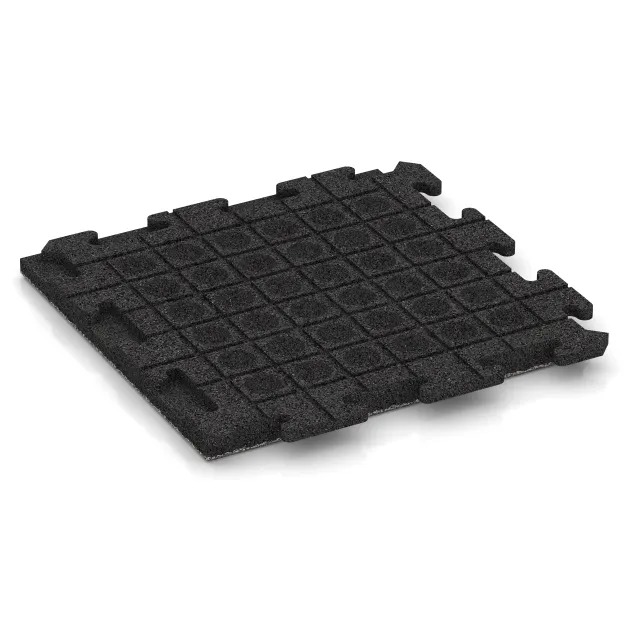 La vue du dessous ou de la face inférieure, c’est-à-dire la face inférieure de la pièce moulée WARCO 1299 - Dalles pour allées Classic au format 500 x 500 x 40 mm.
