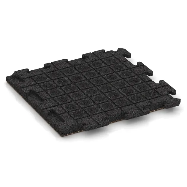 La vue du dessous ou de la face inférieure, c’est-à-dire la face inférieure de la pièce moulée WARCO 1302 - Dalles pour allées Classic au format 500 x 500 x 40 mm.