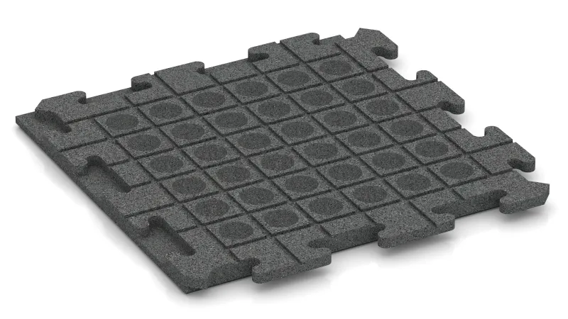 Canaux de drainage et dômes en disposition carrée